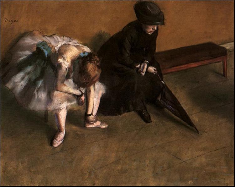 Edgar Degas Waiting Sweden oil painting art